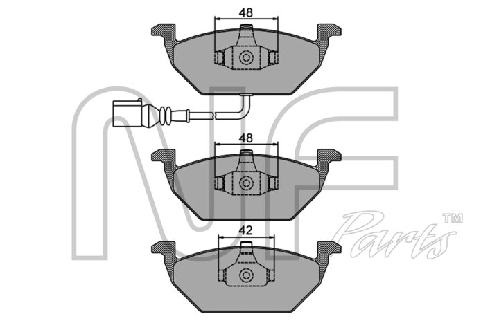 NF PARTS Комплект тормозных колодок, дисковый тормоз NF0008551